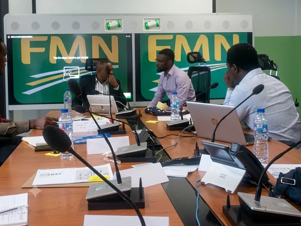 Working session with the Flour Mills of Nigeria team in a branded boardroom